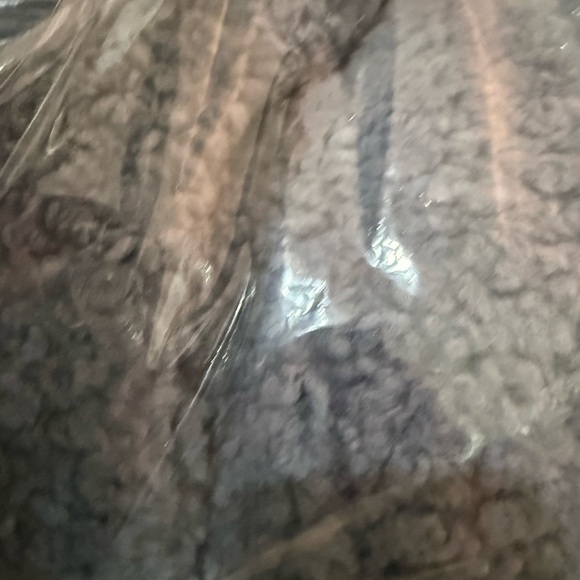 Saks Fifth Avenue Faux Shearling Teddy Jacket Blue Stone NWT L - Picture 6 of 8